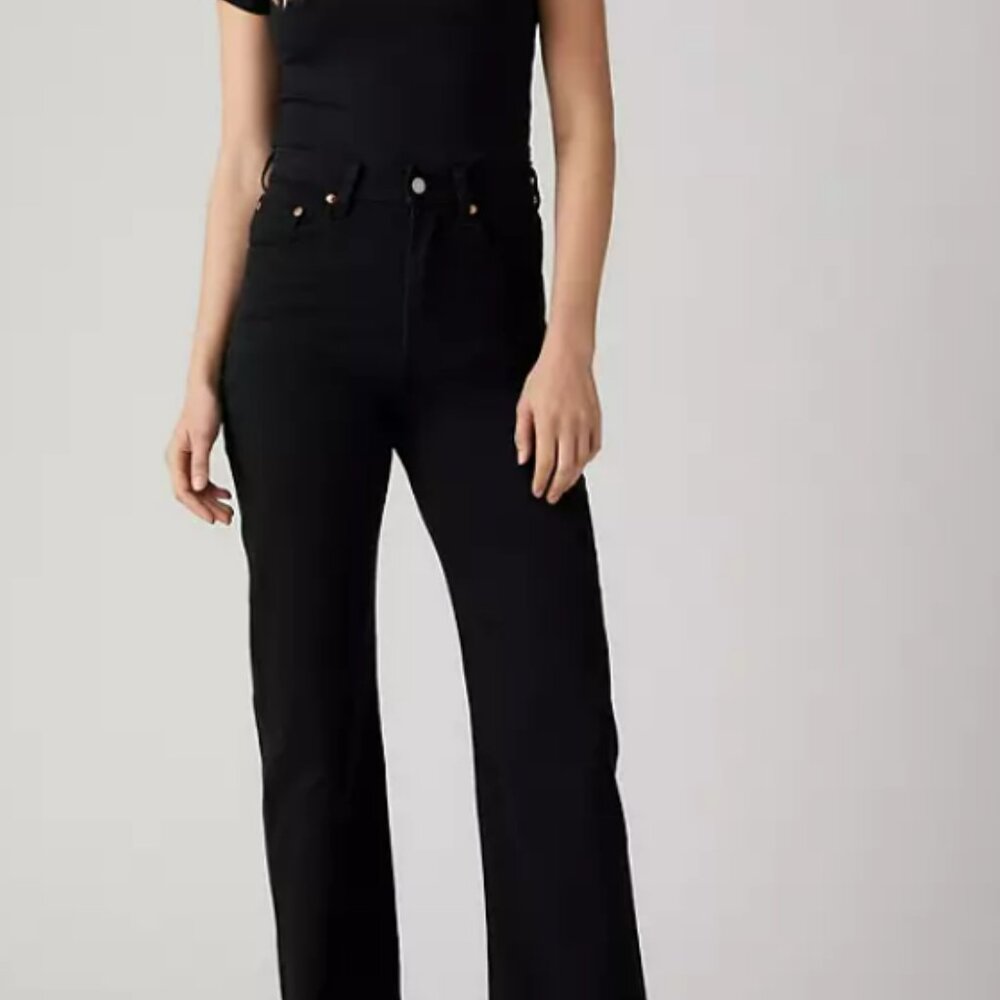 Levi's Ribcage Straight Ankle Women's Jeans in Black Sprout